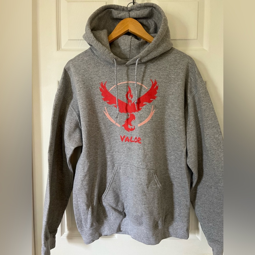 Pokémon Go Team Valor Adult Gray Hoodie